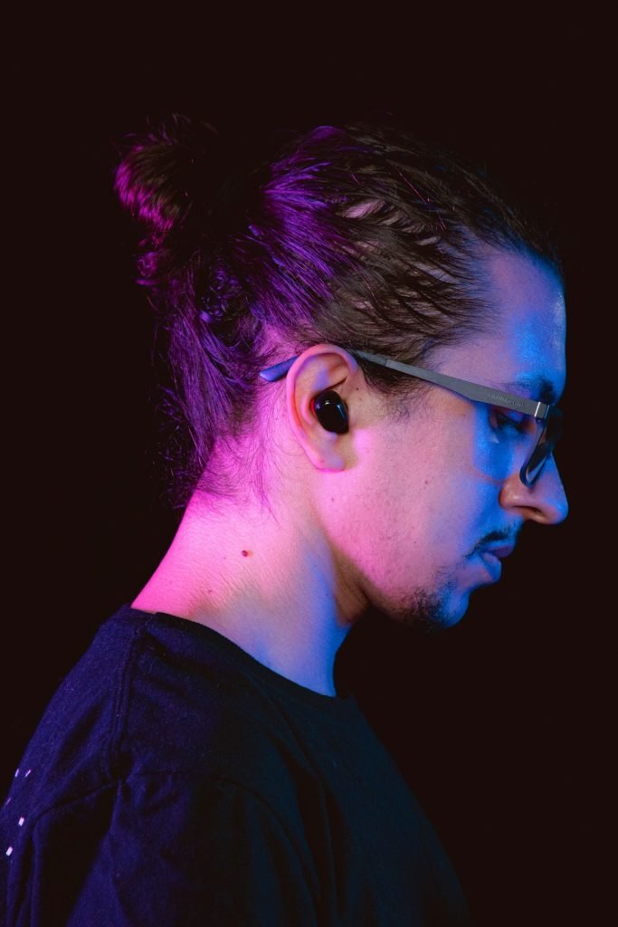 Tech enthusiast wearing AI smart glasses by 3C Nexus